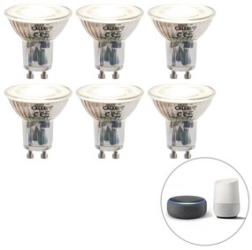 Sada 6 inteligentných stmievateľných LED žiaroviek GU10 5W 345lm 2200-4000K
