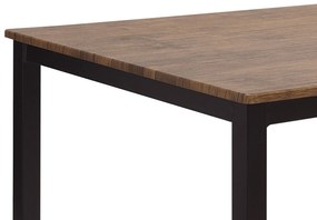 Jedálenská súprava stola a 4 stoličiek tmavé drevo/čierna HAMRY Beliani