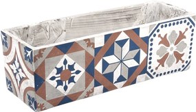 BETÓNOVÝ KVETINÁČ AZULEJOS 13X39,5X13,5 CM VIACFAREBNÁ