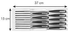 TESCOMA zásobník na nože FlexiSPACE 370 x 148 mm, pre 9 nožov