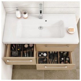 Organizér do zásuvky, do kuchyne aj do kúpeľne, sada 4 ks ESSENTIAL, čierna
