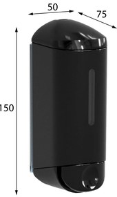 MARPLAST MARPLAST, SHOWER SMALL dávkovač tekutého mydla 170ml, čierna, A94503