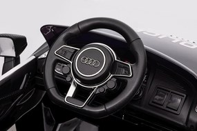 Ramiz Audi R8 Polícia na batérie pre deti + diaľkové ovládanie + EVA + pomalý štart + MP3 LED
