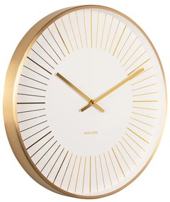 Nástenné hodiny Karlsson Gold Lines KA5917WH (40 cm) – Biele
