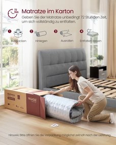 Matrac s gélovou pamäťovou penou RMZ224QZ02 výška 25 cm