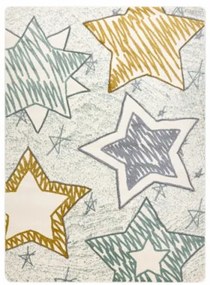 Koberec PETIT STARS hviezda - zelený