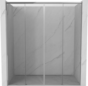 Mexen Rox, posuvné sprchové dvere 190 cm, číre sklo, chrómový profil, 8C2-190-002-01-00