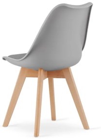 Jedálenská stolička SCANDI svetlo sivá - škandinávsky štýl