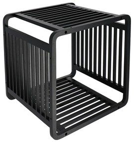 Polička do kúpeľne Cube, čierna