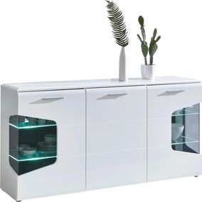 XXXLutz ŠIROKÁ KOMODA, biela, farba duba, biela s vysokým leskom, 180/89/41 cm Hom`in - Komody - 000687020702
