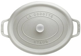Staub Cocotte hrniec oválny 33 cm biela hľuzovka, 11033107