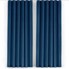 Modrý zamatový dimout záves 265x250 cm Velto – Filumi