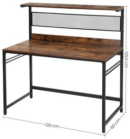 Industriálny písací stôl s nadstavcom LWD-B01