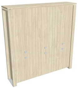 Vysoká skriňa Verno+ S 200 x 46 x 210 cm, agát / vanilka