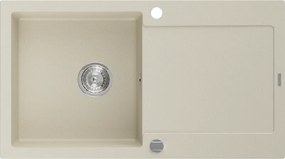 Mexen Leo - drez granitový 90x50cm, 1-komorový, béžová, 6501901010-69