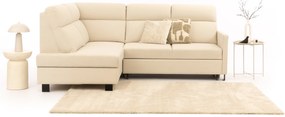 Rohová sedacia súprava Loario L ľavá s úzkym bokom - krémová tkanina Sand 03