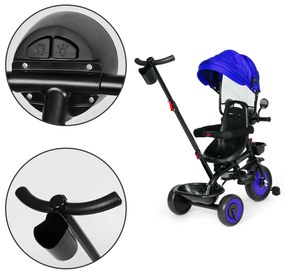 ECOTOYS Detská trojkolka 3v1, Blue