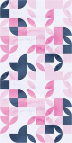 Tapeta - Retro geometrický vzor v ružových tónoch