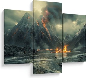 Obraz - Erupcia sopky (90x60 cm)