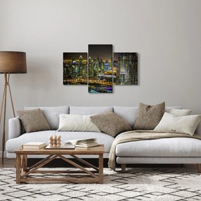 Obraz nočného mesta (90x60 cm)