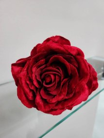Červená zamatová ruža na stonke 30cm