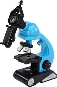 LEAN Toys Vzdelávací výskumný mikroskop pre deti Príslušenstvo Modrá
