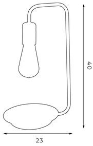 Stolná lampa BRENDA 1xE27/60W/230V čierna