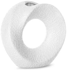 KERAMICKÁ VÁZA RISO 19X7X18 CM BIELA