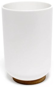 Biely plastový téglik na zubné kefky Smart – douceur d'intérieur