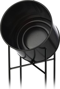 KOVOVÝ KVETINÁČ SO STOJANOM DARK 75X21 CM ČIERNA