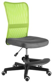 Detská stolička s podnožou GORO –⁠ látka, viac farieb Sivo-zelená