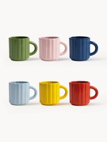 Ručne vyrobené hrnčeky Tube, 6 ks