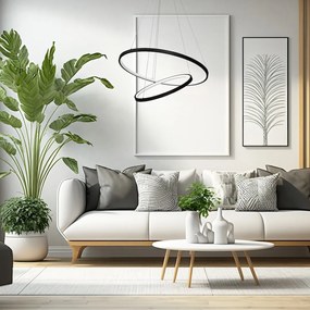 Závesné LED svietidlo Hoop, 2x LED 51w, 4000k, b