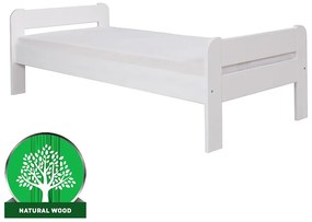 Posteľ Alex 90x200 borovica morená biela