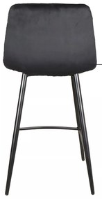 Barová židle Chico Velvet 87 cm černá