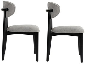 Sada jedálenských stoličiek Lionte Grey and Black,2 ks
