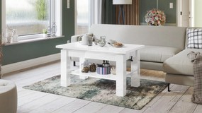 ASTORIA biela lesk, rozkladacia, zdvíhací konferenčný stôl, stolík