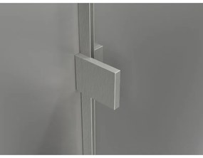 Mexen Lunar, L pravý polkruhový sprchový kút 90 x 70 cm, 8mm číre sklo, oceľový profil, 833L-090P-070L-97-00