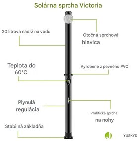 InternetovaZahrada Záhradná solárna sprcha Victoria 20 L