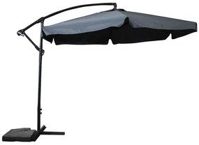 TRENDIE Záhradný slnečník Summer -  tmavo sivý 300 cm