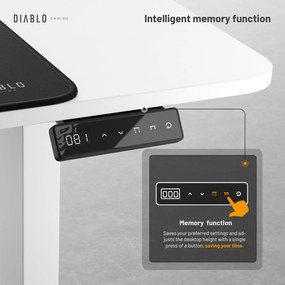 Výškovo nastaviteľný stôl Diablo X-Tensio 1100 biely