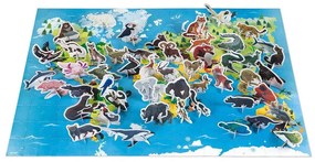 Janod Janod - Detské vzdelávacie puzzle 200 ks ohrozené zvieratá LS0006