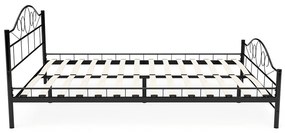 Kovový posteľový rám s lamelami v rôznych veľkostiach a farbách, 140x200 cm, Mimi, čierny
