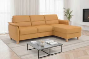 XXXLutz ROHOVÁ SEDAČKA, textil, koža, kari žltá Sit & More - Sedačky - 00014403323H