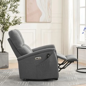 Polohovacie kreslo sivý, elektrické TV-929 GREY2