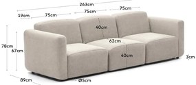 Béžová pohovka 263 cm Neom – Kave Home