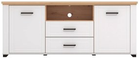 TV komoda Lotta - biela/dub artisan