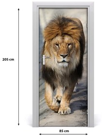 Samolepiace fototapety na dvere Lev portrét 85x205 cm