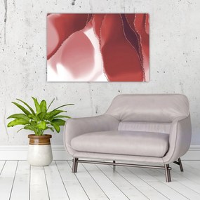 Obraz - Červená abstraktná kvetina N⁰3 (90x60 cm)