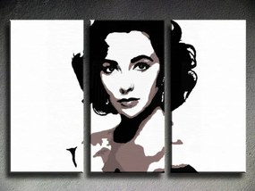 Ručne maľovaný POP Art obraz Elizabeth Taylor | rôzne rozmery